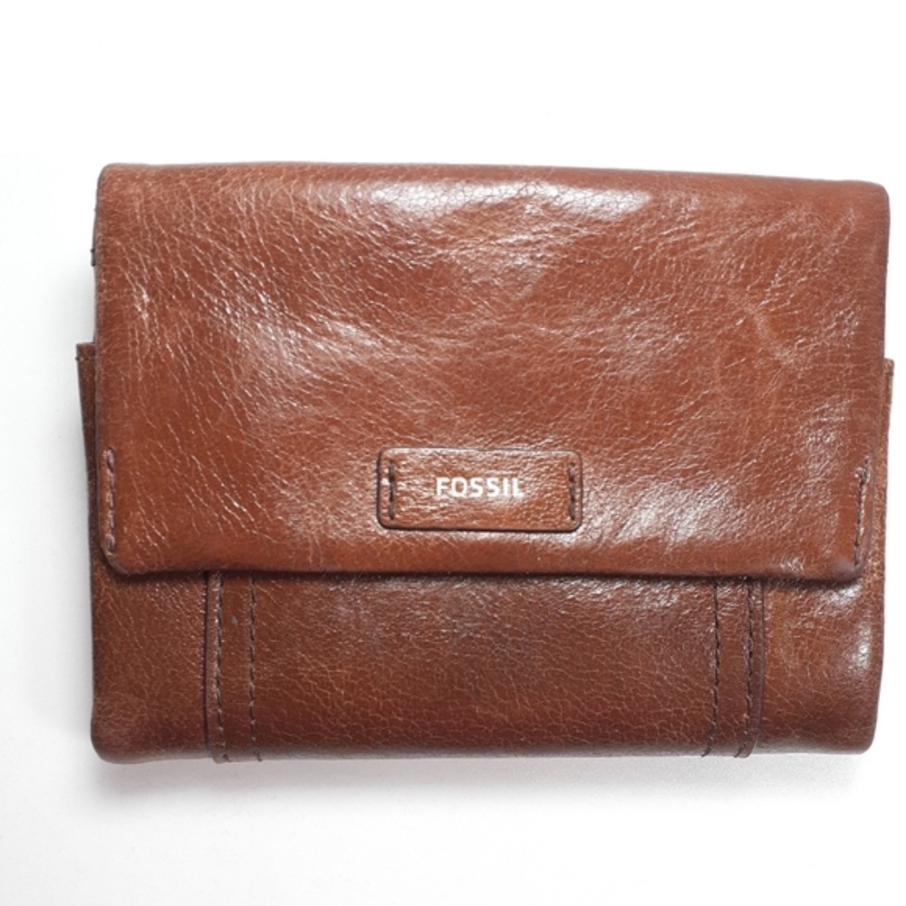 Fossil Brown Leather Full Size Wallet UNISEX